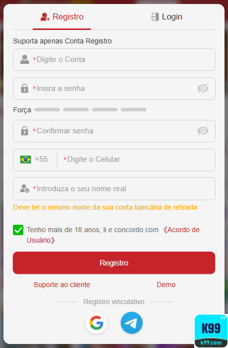 Experiência de Jogos k99.com
